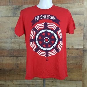 Ed Sheeran T-Shirt Size L Unisex Red Q2